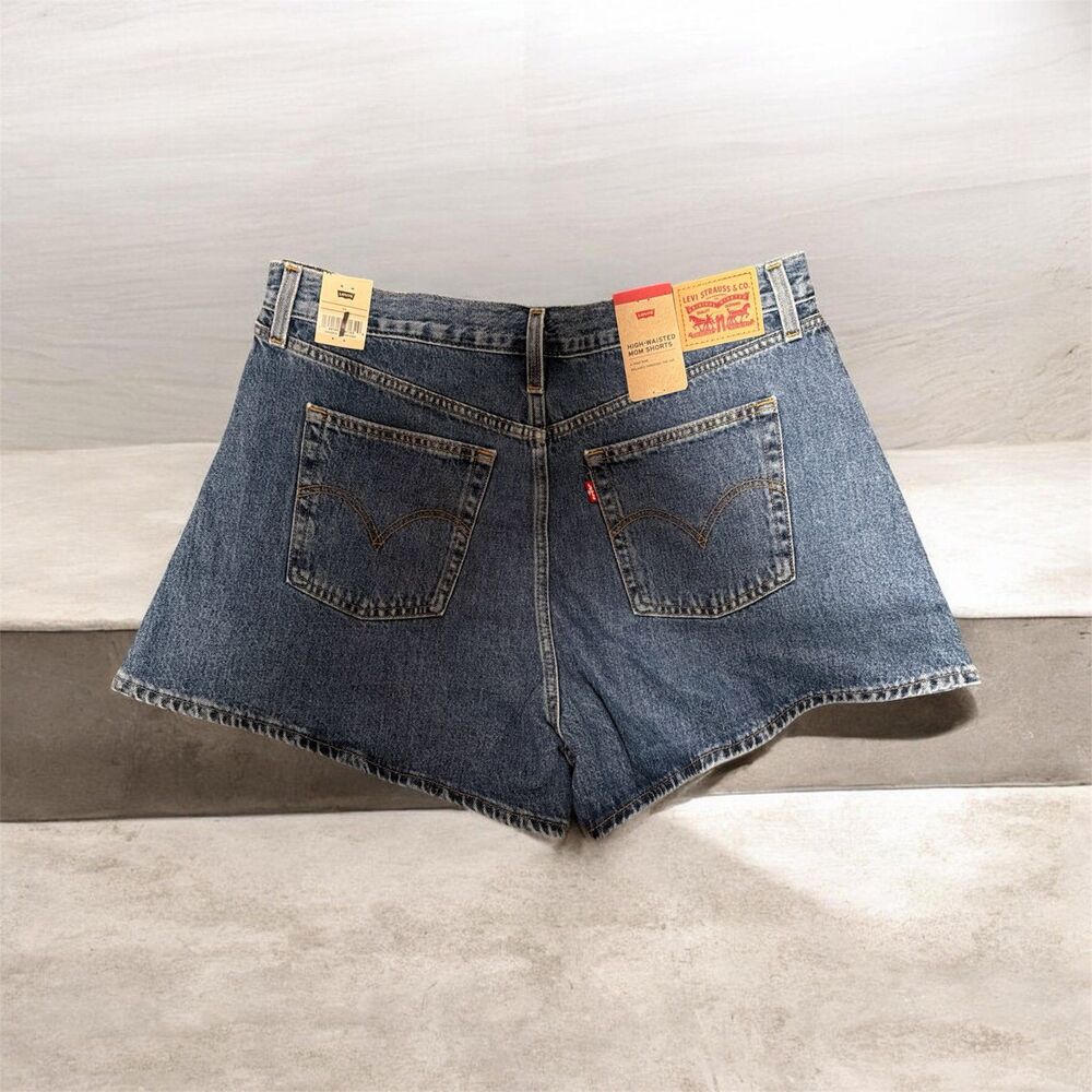 Levi's Women's Denim High Waisted Mom Shorts